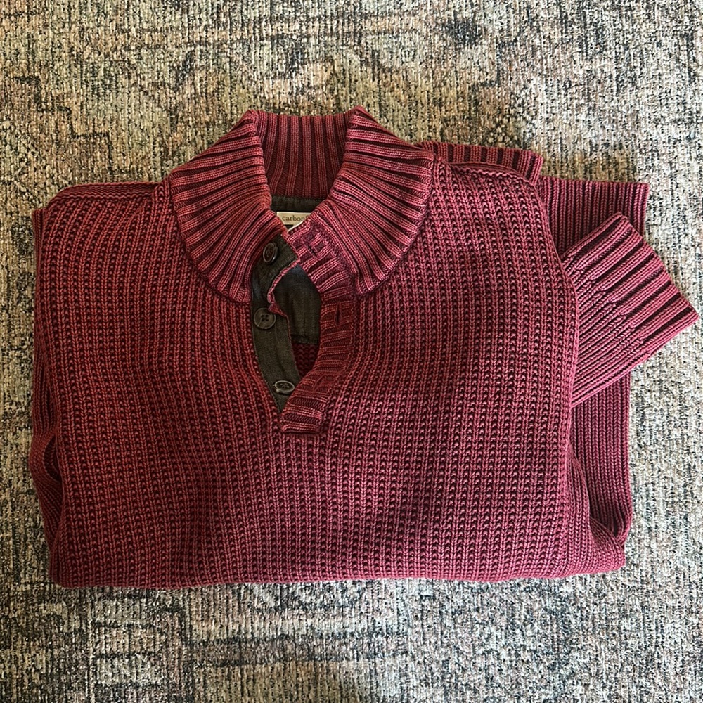 Carbon 2 cobalt dark red sweater